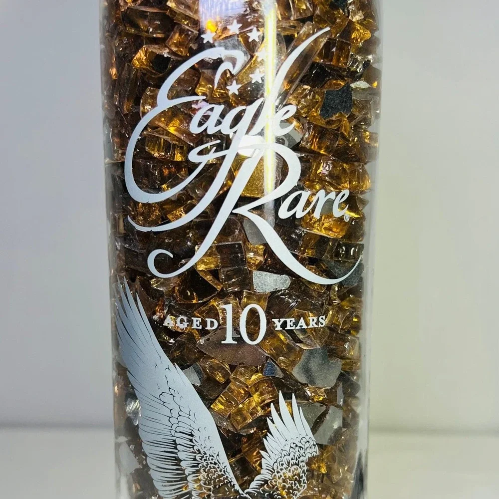 Eagle Rare Bourbon Bottle Lamp Custom 10 Year Whiskey Upcycled Table Light 19in
